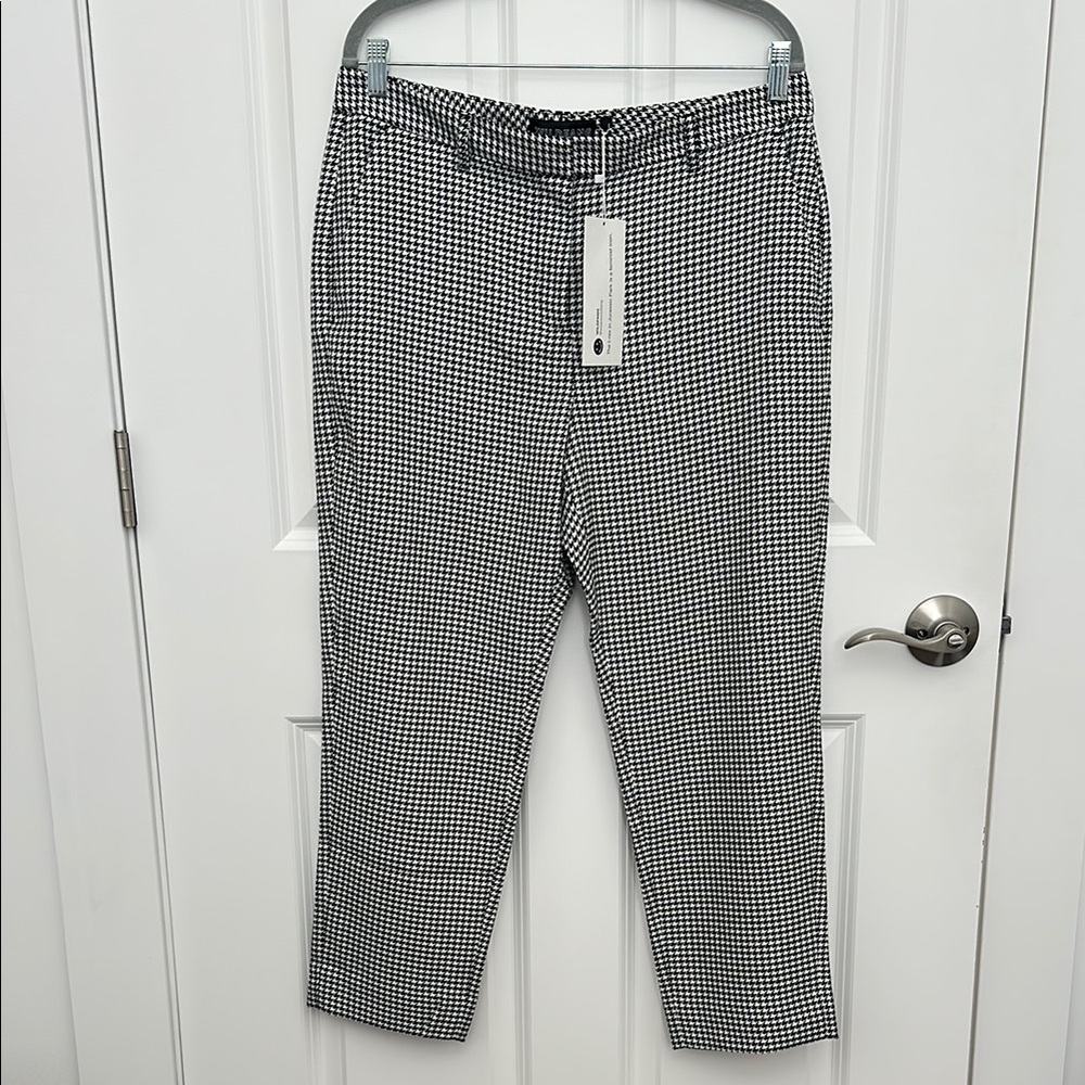 Wildfang Empower Houndstooth Slim Crop Pant Size 12